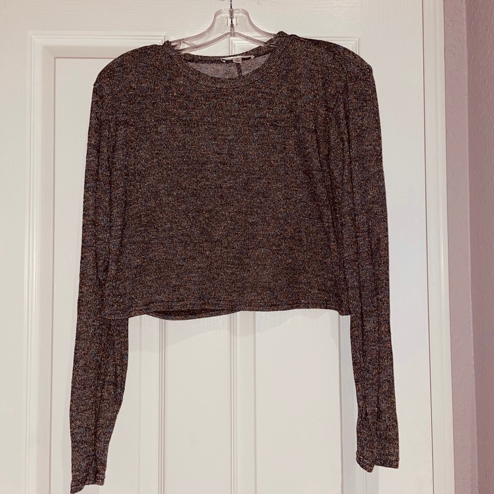 Cropped Full Sleeves Party Top